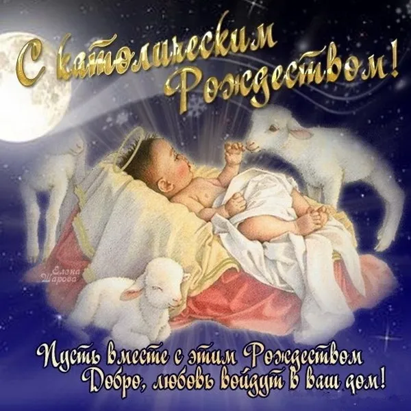 Картинки и открытки с Католическим Рождеством. Красивые открытки с Католическим Рождеством Христовым