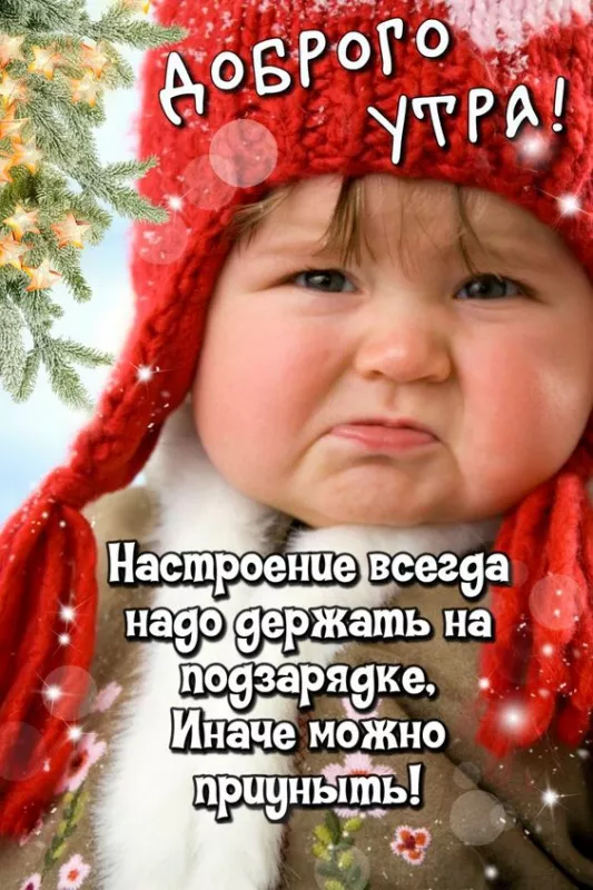 Позитивные картинки Доброго зимнего утра . Картинки с Добрым зимним утром позитивные и прикольные