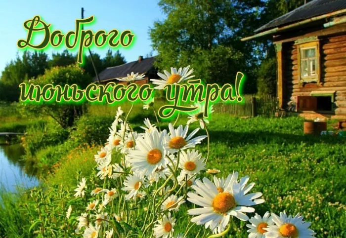 Картинки с добрым утром июня. Летние картинки с пожеланием доброго утра