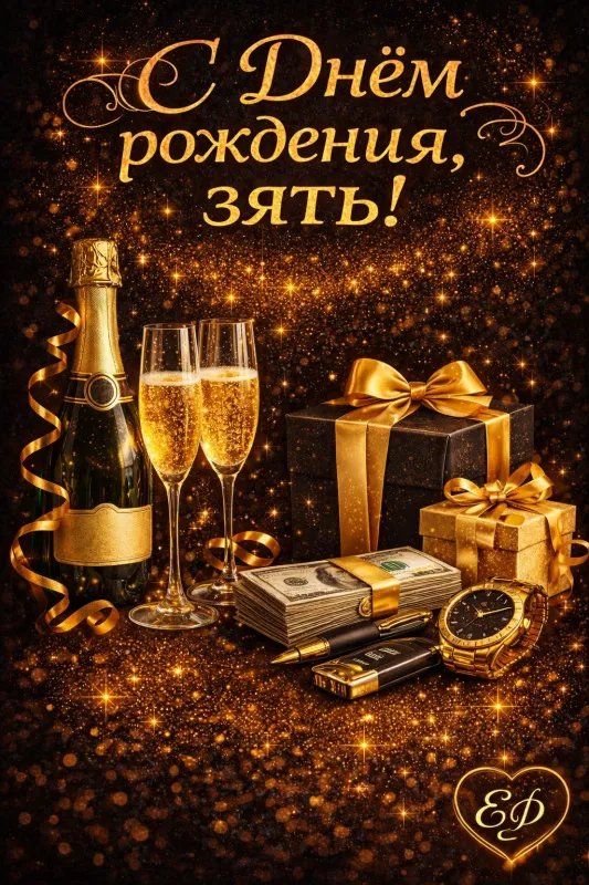 Открытки с Днем рождения зятю. Красивые открытки с Днем рождения зятю