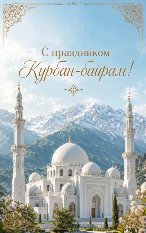Открытки с праздником Курбан-байрам. Открытки с праздником Курбан-байрам для мусульман Кавказа